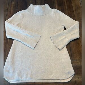 Burgess Oatmeal Cashmere Blend Turtleneck Sweater Women’s Medium